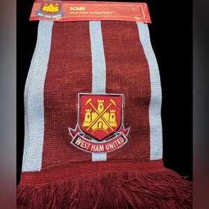 West Ham United football -(Maroon and Light Blue) Scarf OFFICIAL
